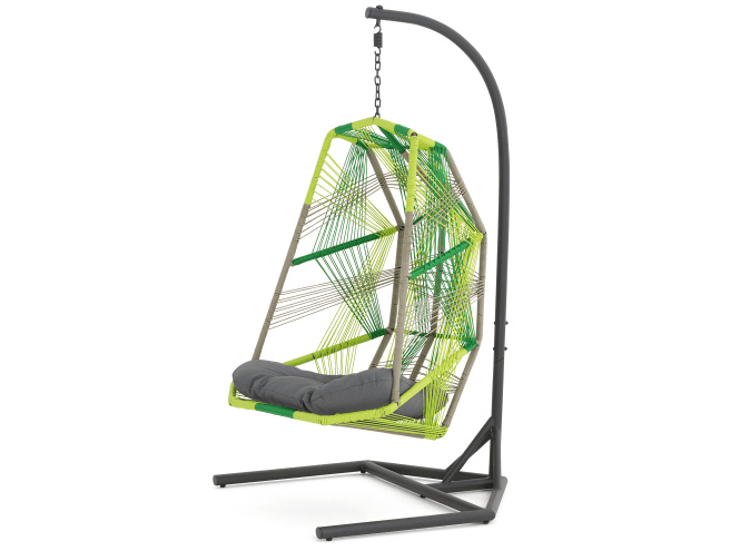 Copa Outdoor Hanging Chair in Citrus Green