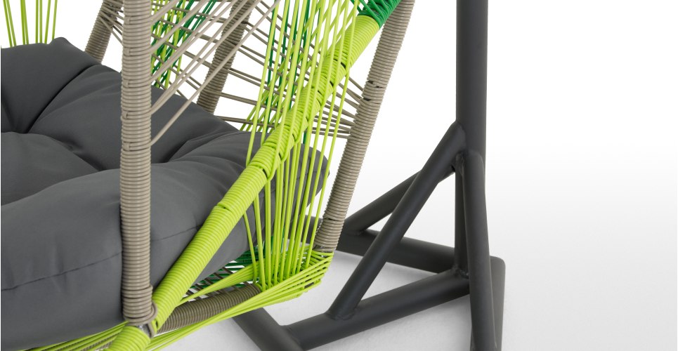 Copa Outdoor Hanging Chair in Citrus Green