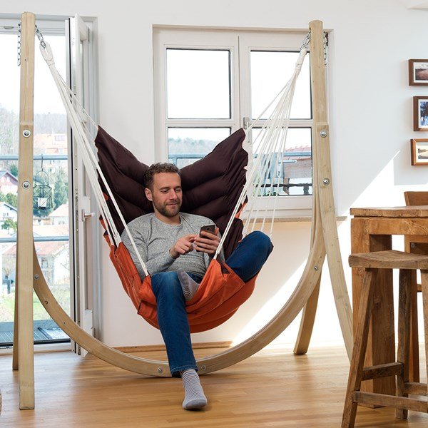Taurus Set Terracotta Hammock Chair & Stand. £379.95 in the Cuckooland up to 40% off sale. 