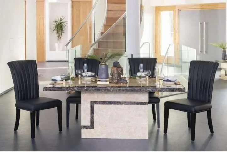 Urban deco marble dining outlet table