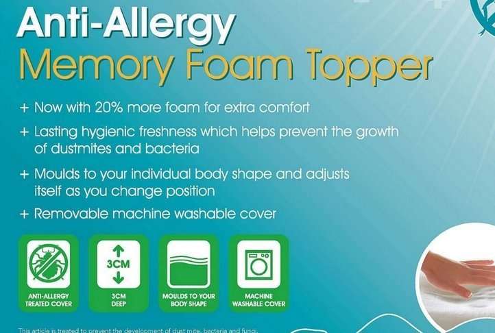 anti allergy memory foam mattress argos