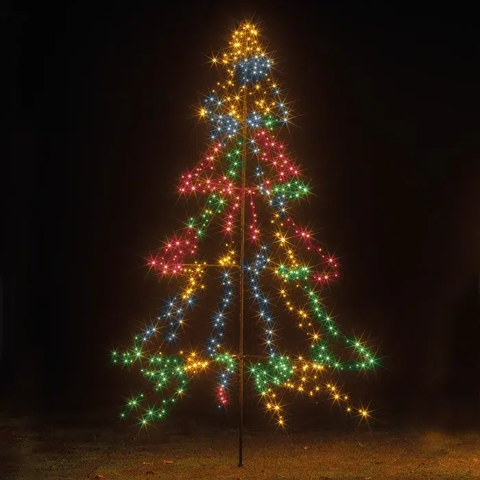 Multi-Coloured Outdoor LED Tree Tower, 200cm | Absolute Home