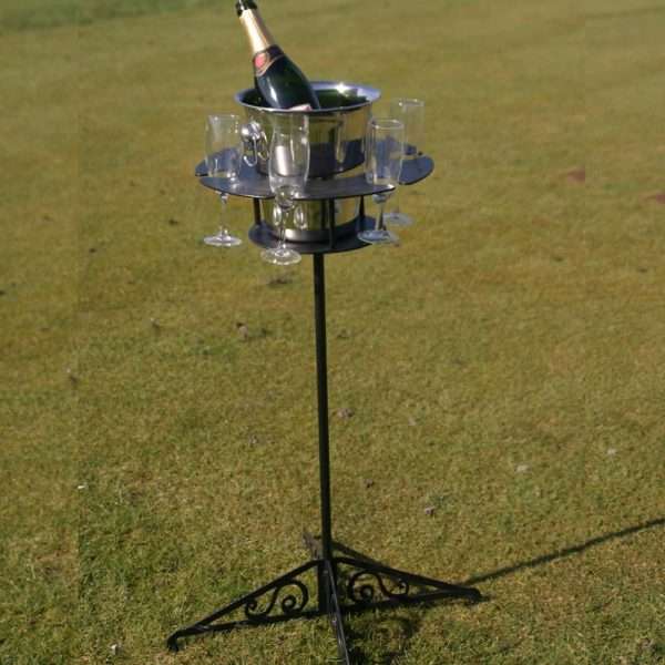 Free Standing Ice Bucket with Glasses Holder