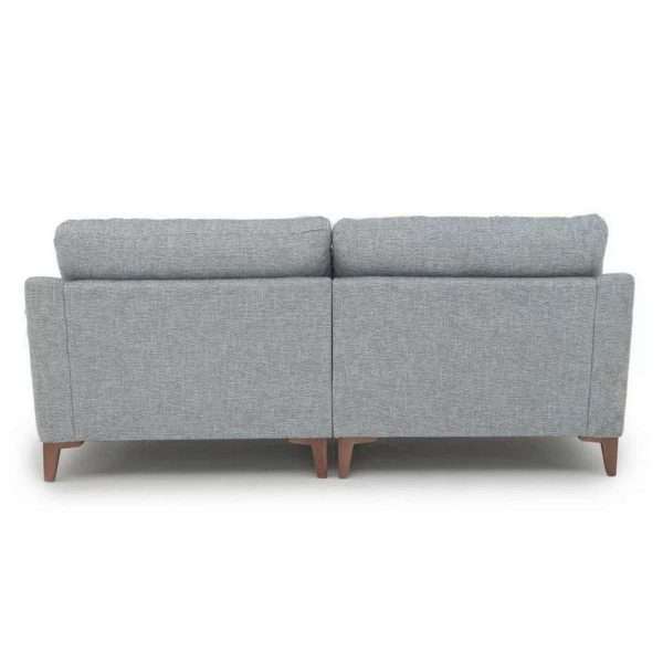 Uniqa 3 Seater Fabric Sofa, Natural Smoke Wood
