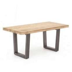 Rectangular Earth Oak & Metal Coffee Table