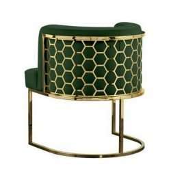 Alveare Tub Chair Brass & Bottle Green