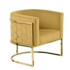 Alveare Tub Chair Brass & Ochre