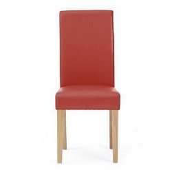 Albany Faux Leather Dining Chair, Red