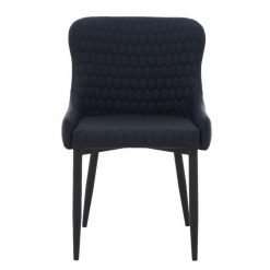 Oska Faux Leather Dining Chair, Navy