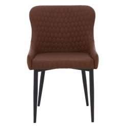 Oska Faux Leather Dining Chair, Tan