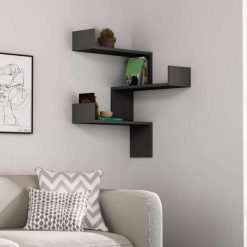 Featured Floating Corner Shelf - Grey