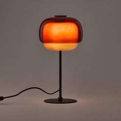 Kinoko Table Lamp in Coloured Glass, Red