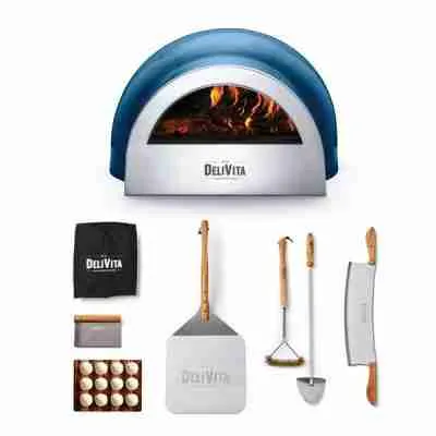 The pizza oven comes with all the tools you need to create the perfect pizza.