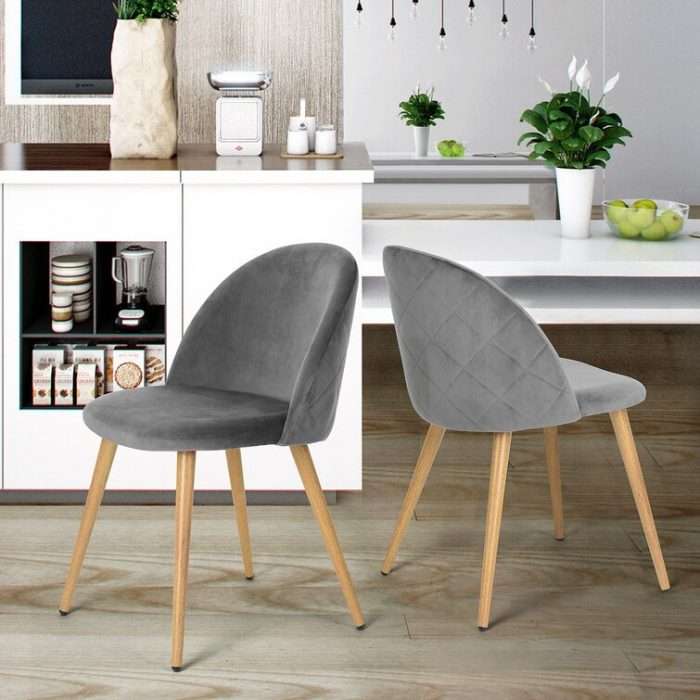 Dungorbery Dining Chair, Grey (Set of 2)