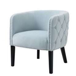 Margonia Velvet Tub Chair - Pastel Blue