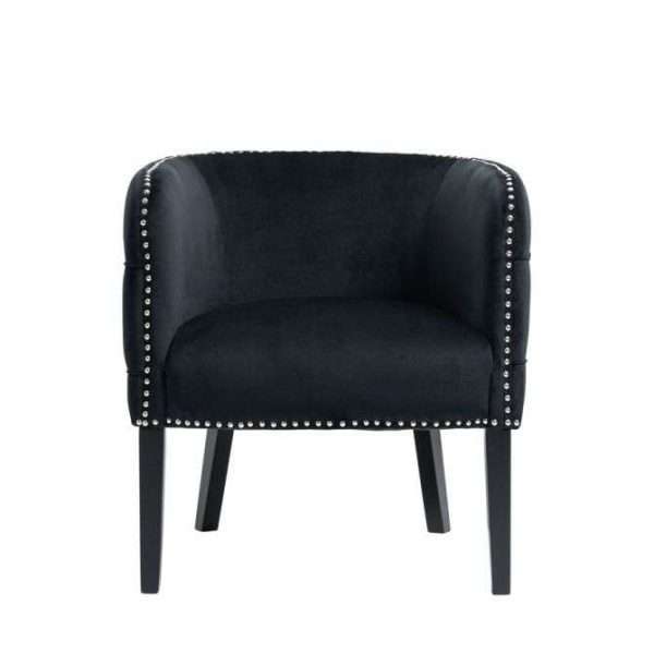 Margonia Velvet Tub Chair - Black