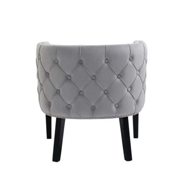 Margonia Velvet Tub Chair - Dove Grey