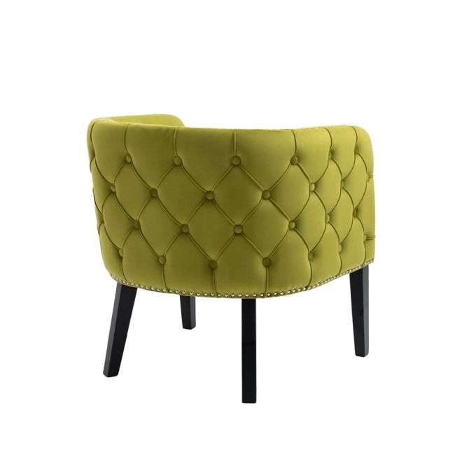 Margonia Velvet Tub Chair - Olive