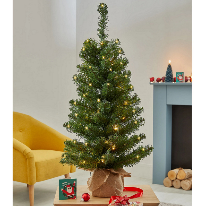 3ft PreLit Spruce Christmas Tree Absolute Home