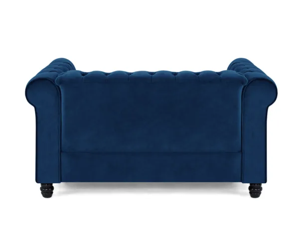 2 Seater Chesterfield Sofa, Blue Velvet | Absolute Home