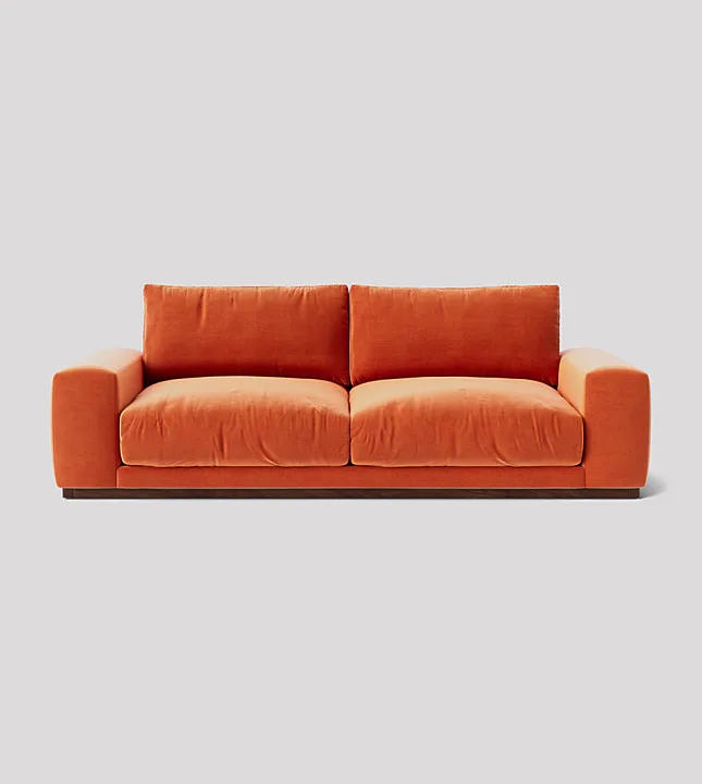 Deep deals orange sofa