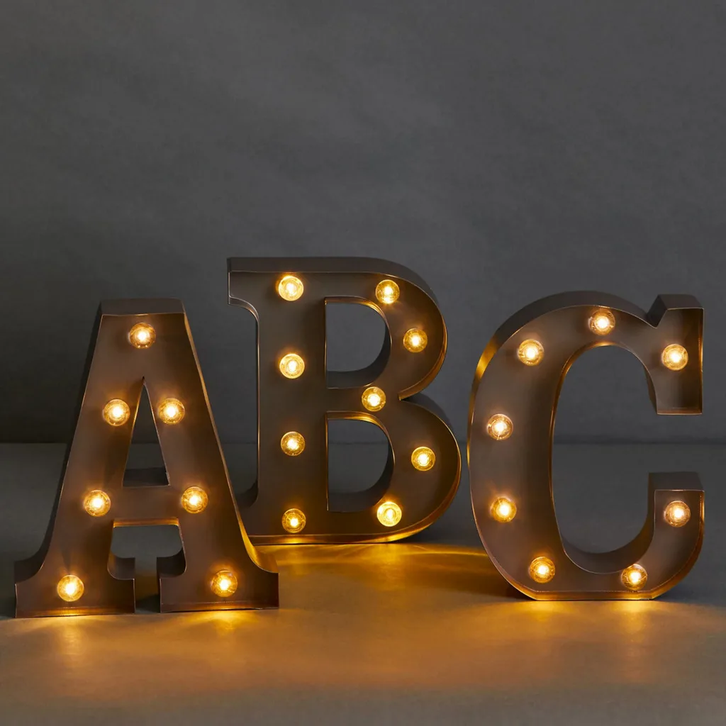 Light Up Metal LED Letter | Absolute Home